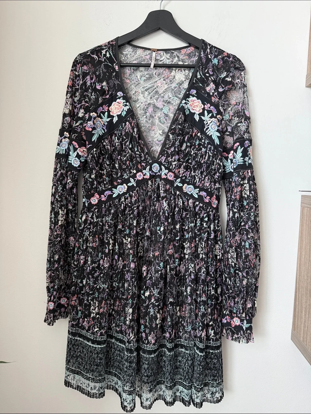 Free People Free People Cherry Blossom Embroidered Lace Dress Size 10